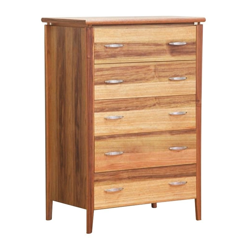Glendale Blackwood 5 Drawer Tallboy