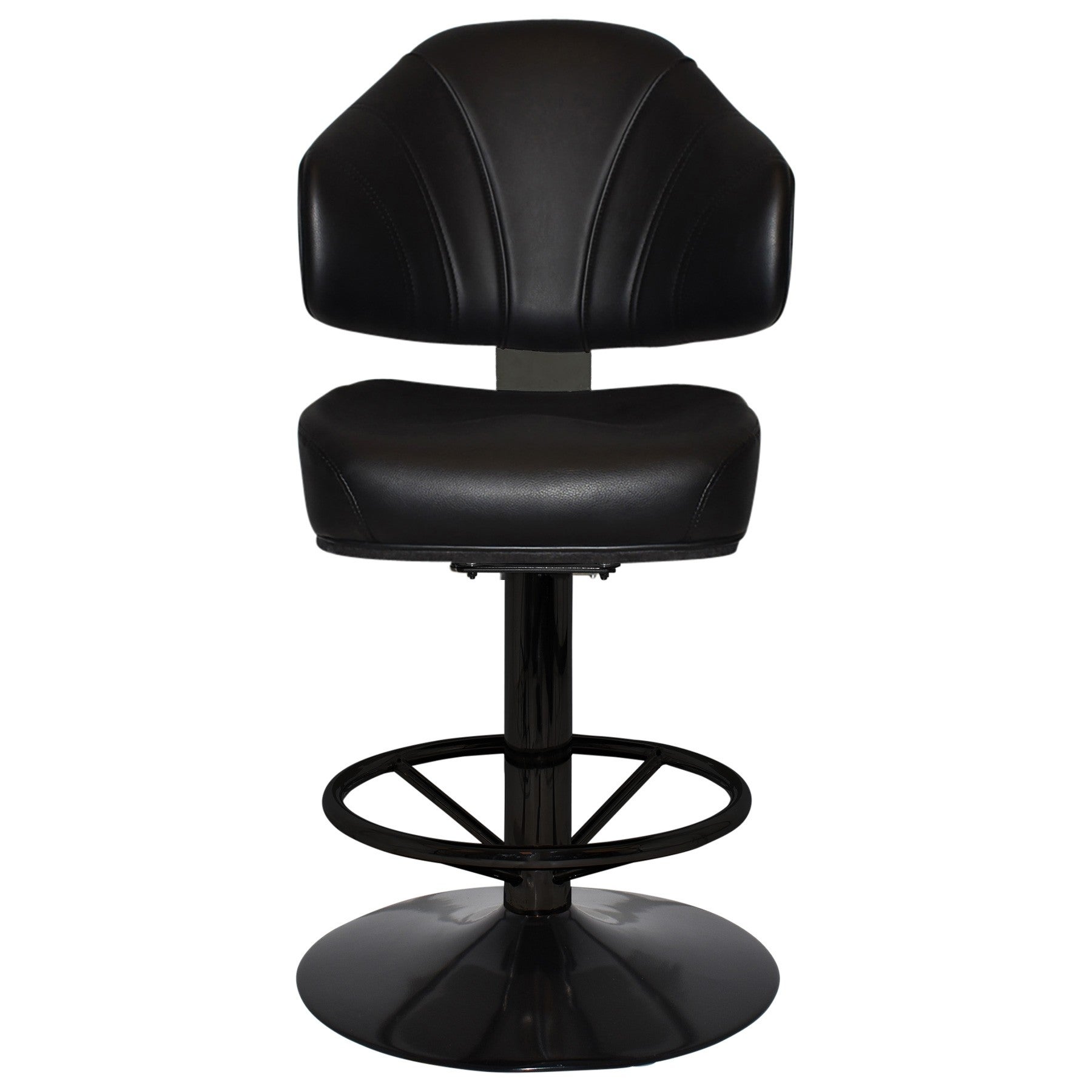 Luxor Commercial Grade Vinyl Gaming Stool Disc Base Black Black
