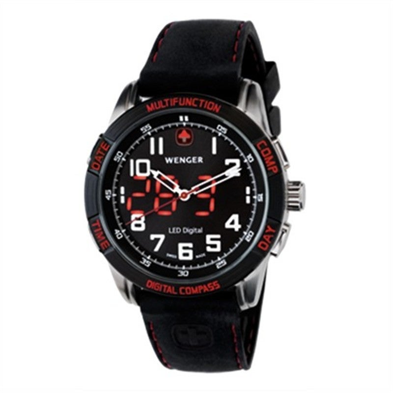 Wenger Nomad Digital Compass digital Gents. black dial red LED