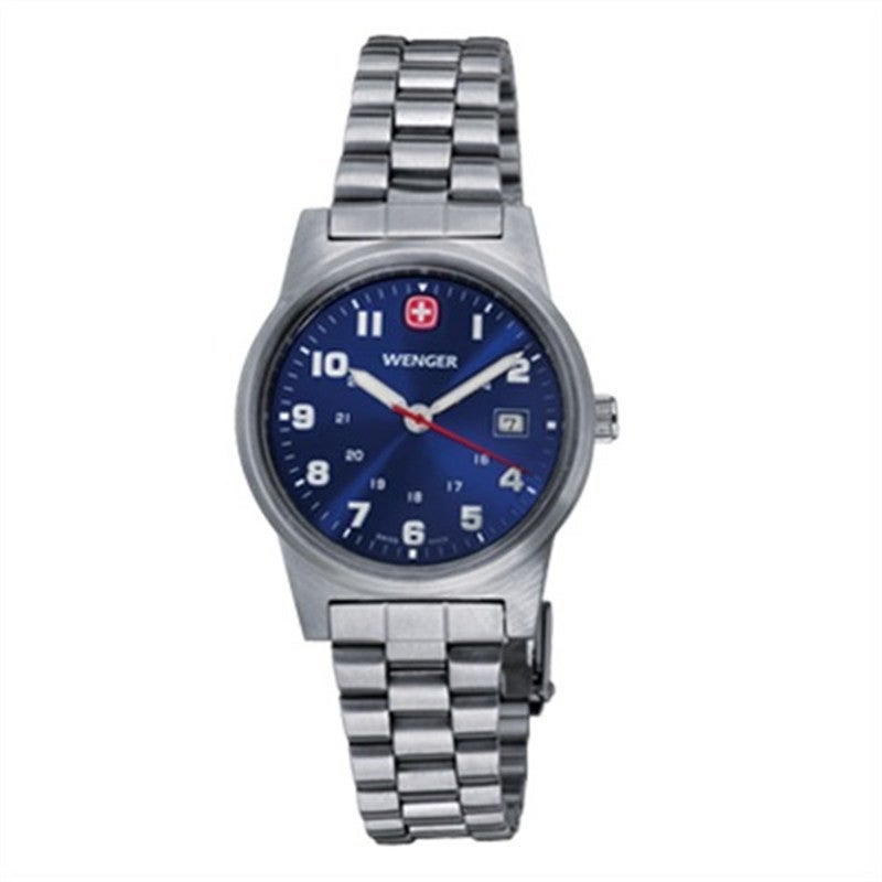 Wenger Field Classic Ladies blue dial Metal Band