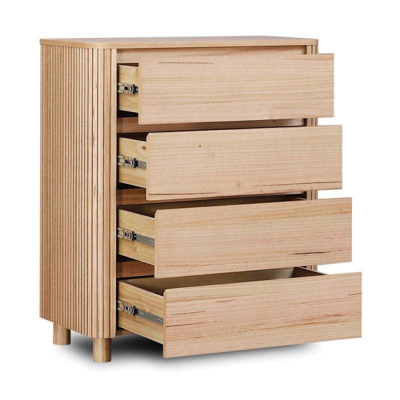 Rowan Timber Rowan Mountain Ash Timber 4 Drawer Tallboy