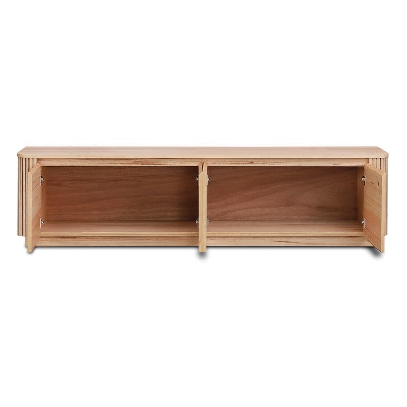 Rowan Timber Rowan Mountain Ash Timber 4 Door TV Unit, 210cm