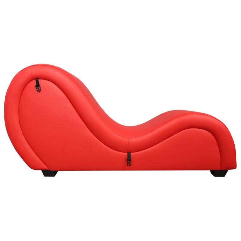 Kama Sutra Tantra Faux Leather Lounge Chair With Pillows Red 6640