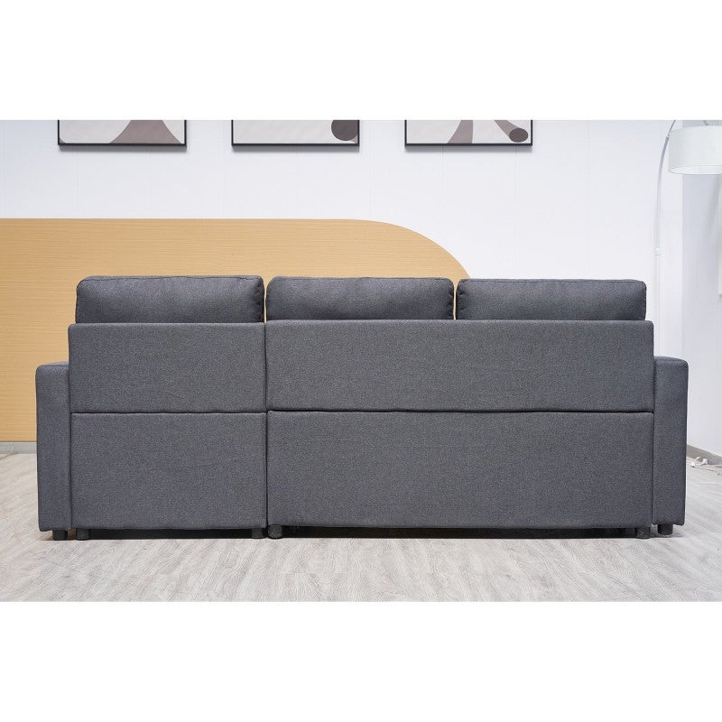 Elinea Fabric Pull Out Sofa Bed, 2 Seater with RHF Storage Charise ...