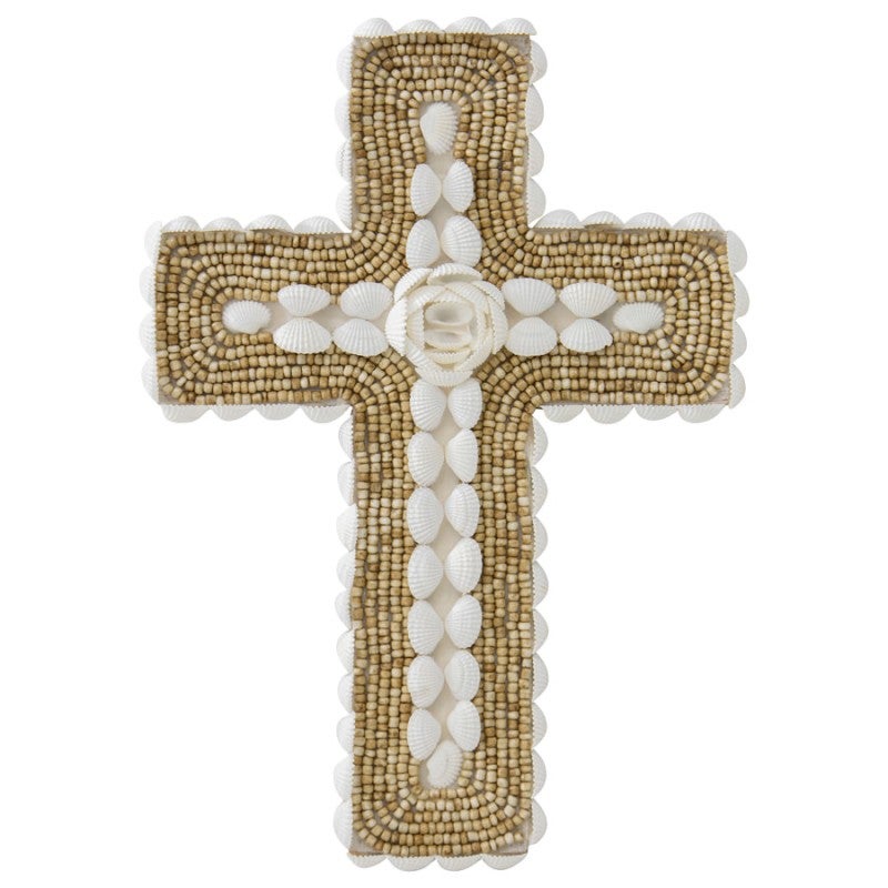 Shell Cross Decor Naomi Handcrafted Shell Cross Wall Decor