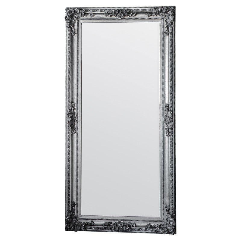 Serfaus Leaner Baroque Wall / Floor Mirror, 170cm, Silver