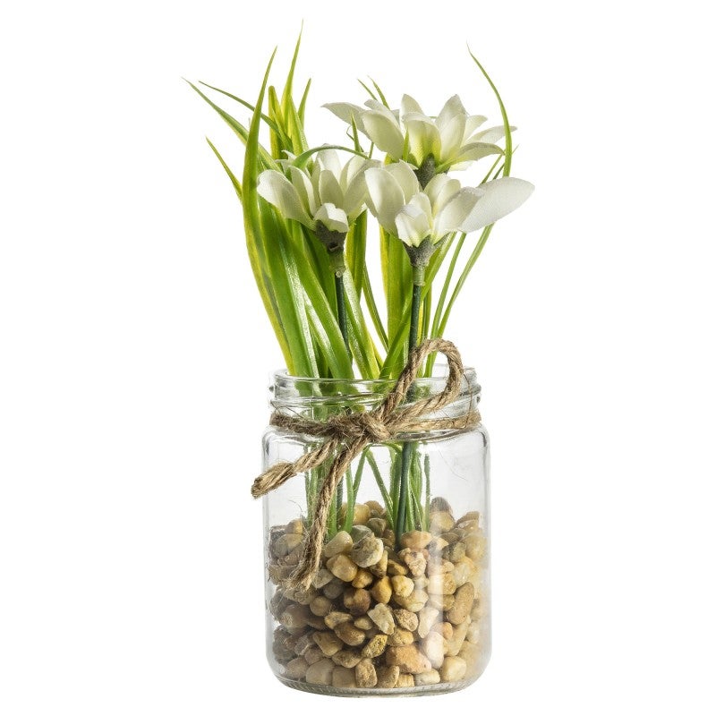 Shereford Artificial Snowdrops in Glass Jar