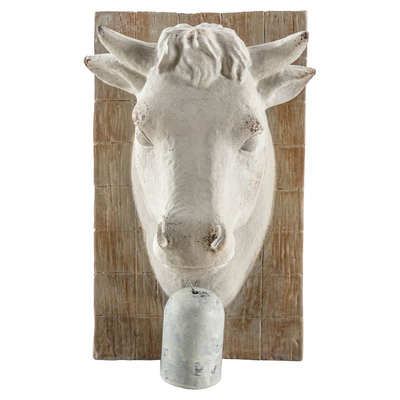 Wensum Farm Animal Wall Sculpture with Bell, Cow