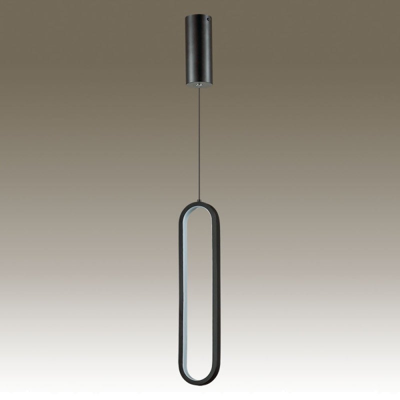 Up Light Ova Ova Metal LED Pendant Light, 5000K, Black