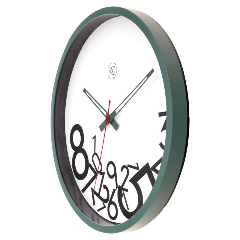 NeXtime Dropped Numbers Round Wall Clock, 30cm