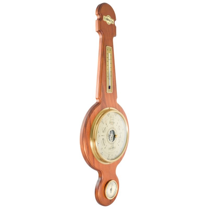 Cobb & Co. Banjo Barometer, Satin Oak