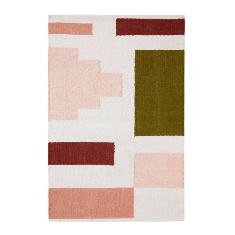 Rylie Modern Cotton Rug, 160x230cm, Multi B