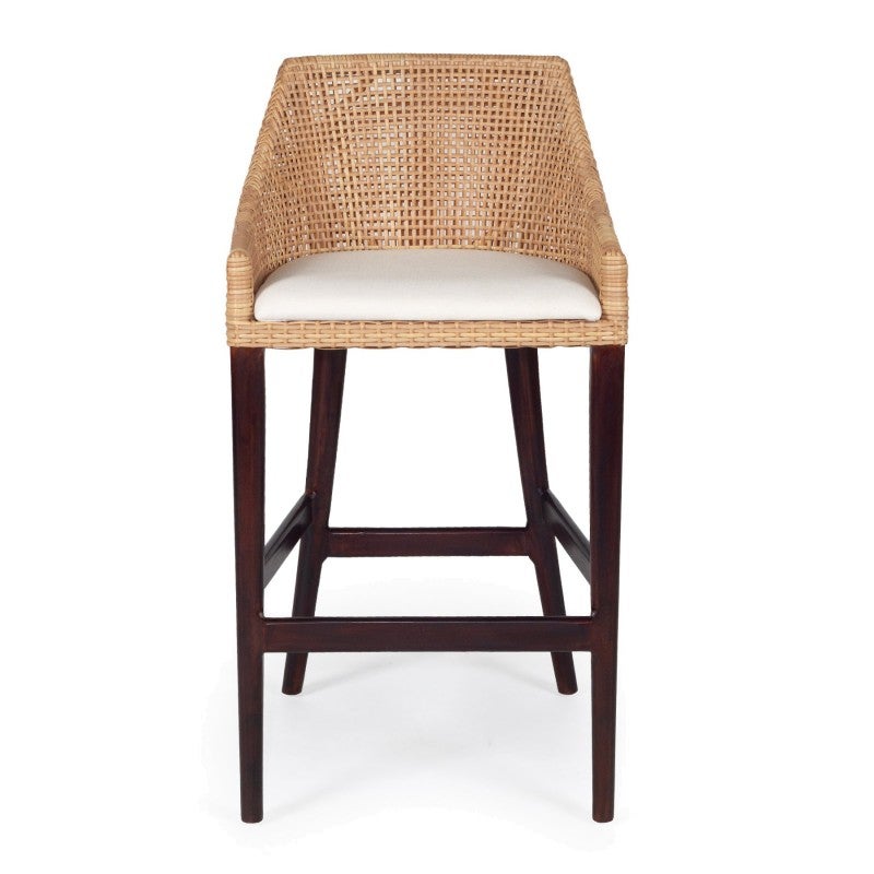 Timber Rattan Stools Reid Rattan & Timber Bar Stool, Honey / Mahogany