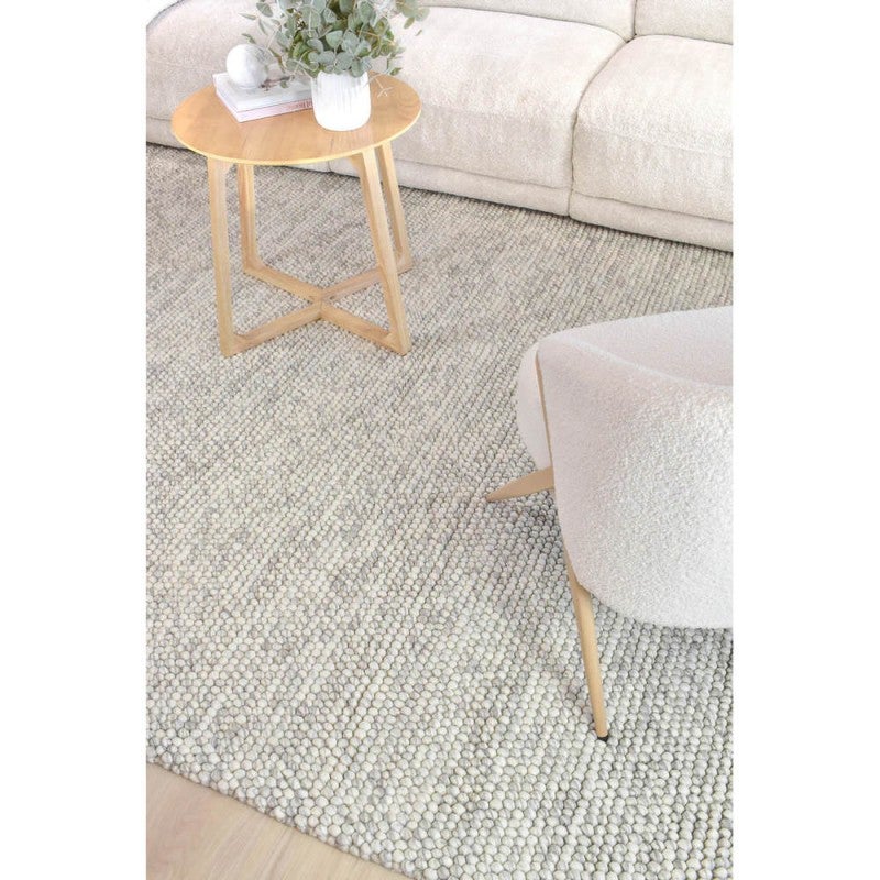 Allure Popcorn Handmade Wool Rug, 300x390cm, Pepper Salt