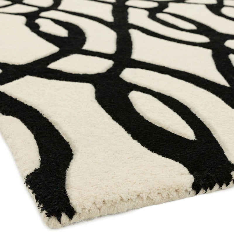 Asiatic Matrix Max Wire Hand Tufted Designer Wool Rug, 200x300cm, Black ...