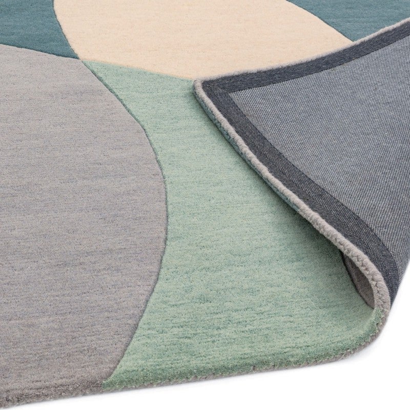 Asiatic Matrix Max Arc Hand Tufted Designer Wool Rug, 160x230cm, Sky