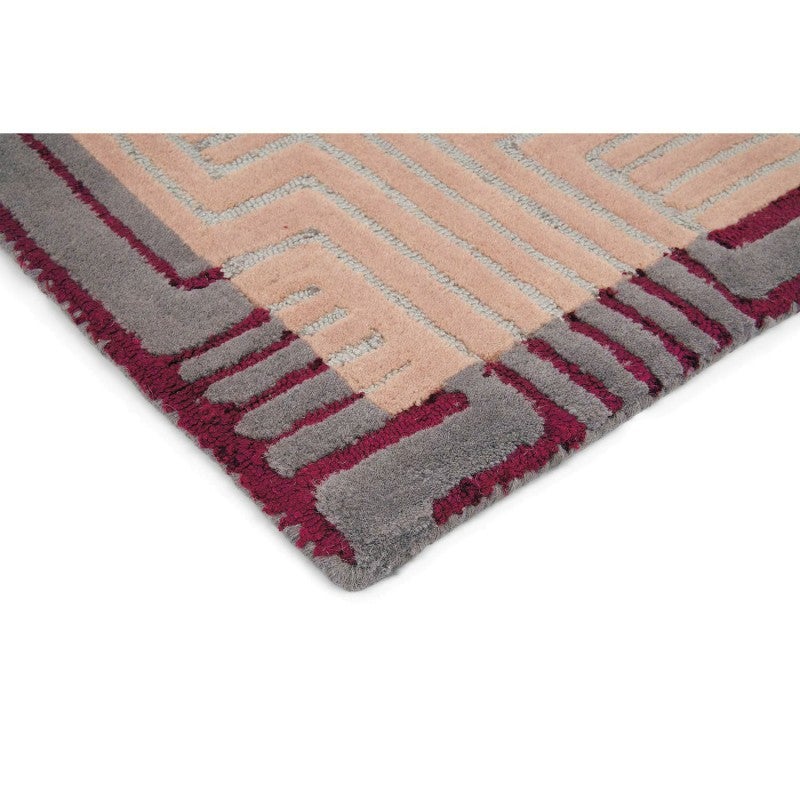 Ted Baker Kinmo Hand Tufted Designer Wool Rug, 350x250cm, Pink