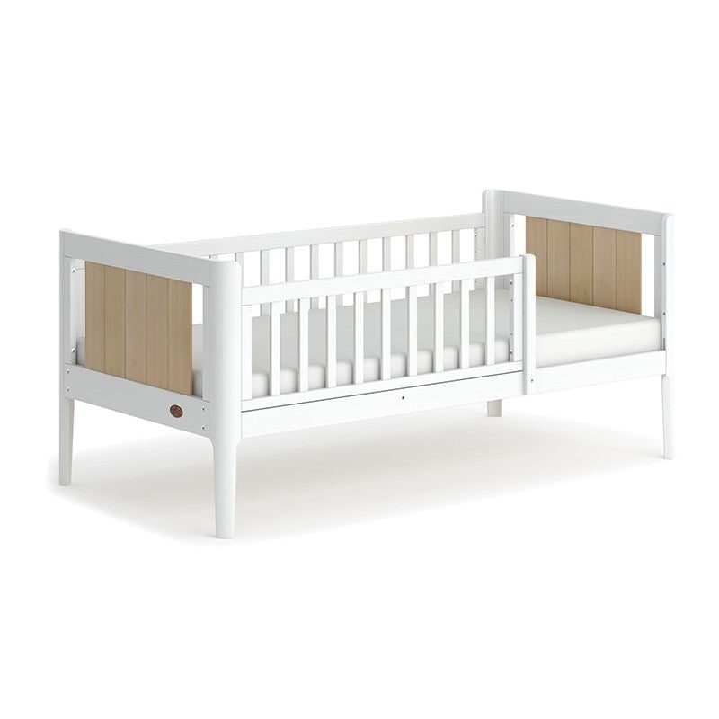 Boori Koto II Wooden Bedside Bed, Barley White / Almond
