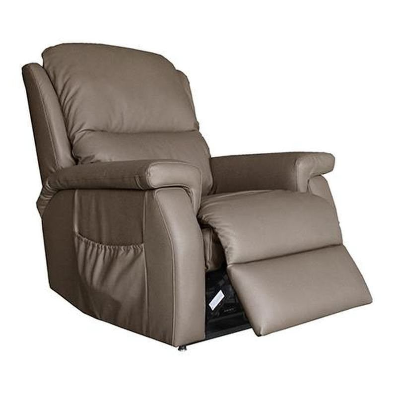 Brooklyn Leather Dual Motor Electric Recliner Lift Chair, Taupe