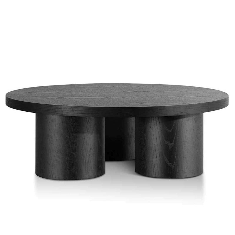 Levante Wooden Round Coffee Table, 100cm, Black
