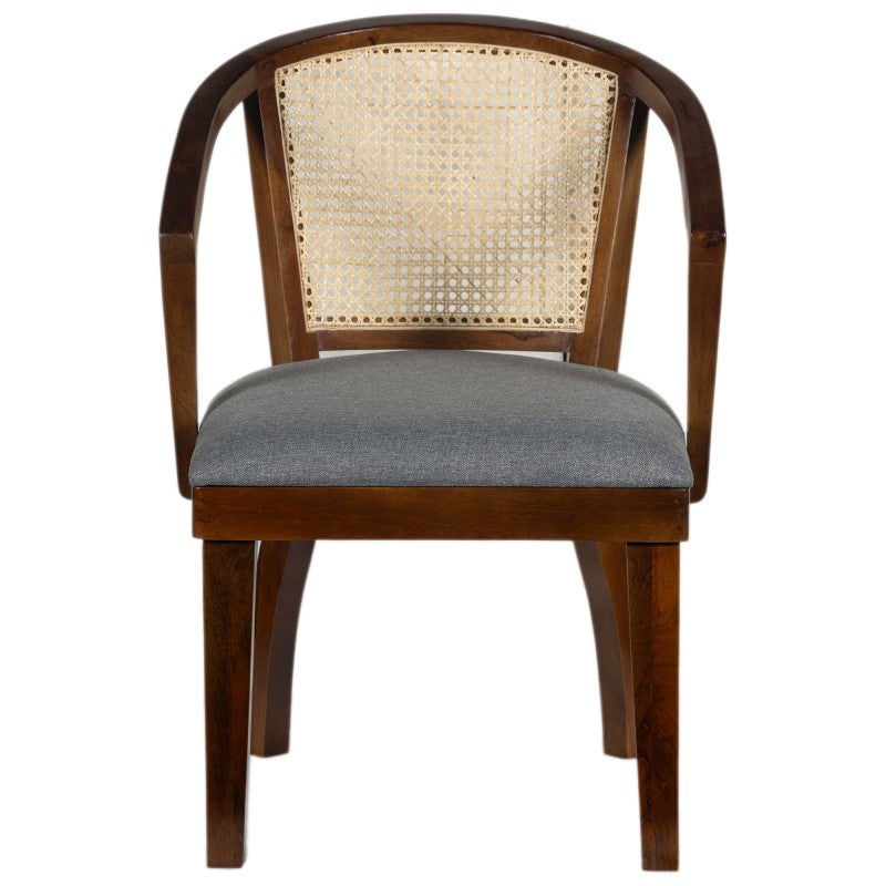 Byron Mango Wood & Rattan Dining Armchair, Set of 2