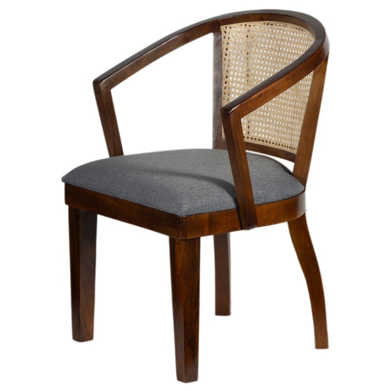 Byron Mango Wood & Rattan Dining Armchair, Set of 2