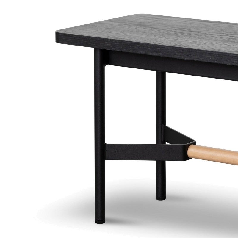 Alsike Wooden Dining Bench, 180cm, Black / Natural