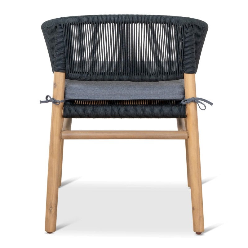 Timber Rope Seat Omric Rope & Timber Outdoor Dining Chair