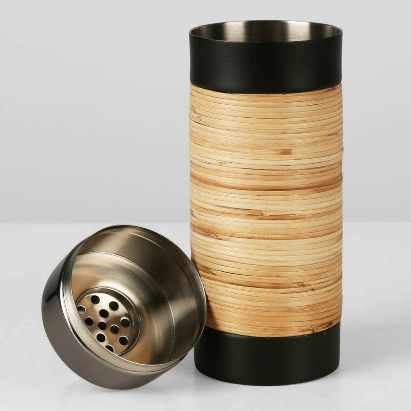 Shaker Rattan Insert Kotara Wood & Rattan Cocktail Shaker