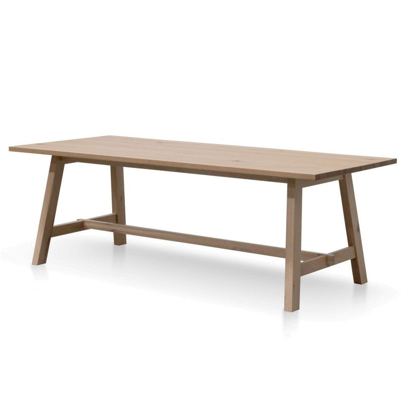 Esashi Wooden Trestle Dining Table, 220cm