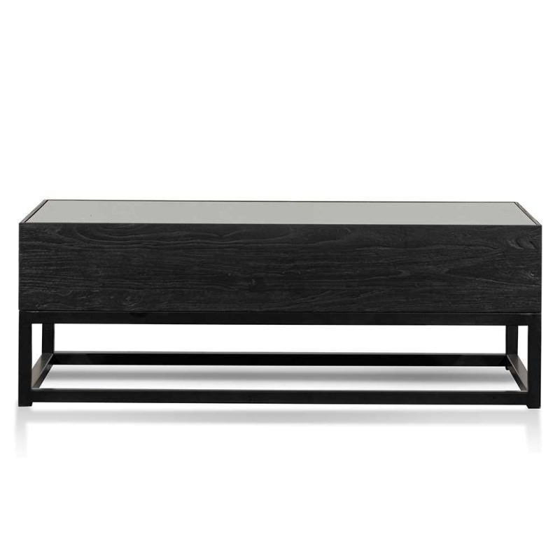 Schanck Reclaimed Timber Coffee Table, 120cm, Black