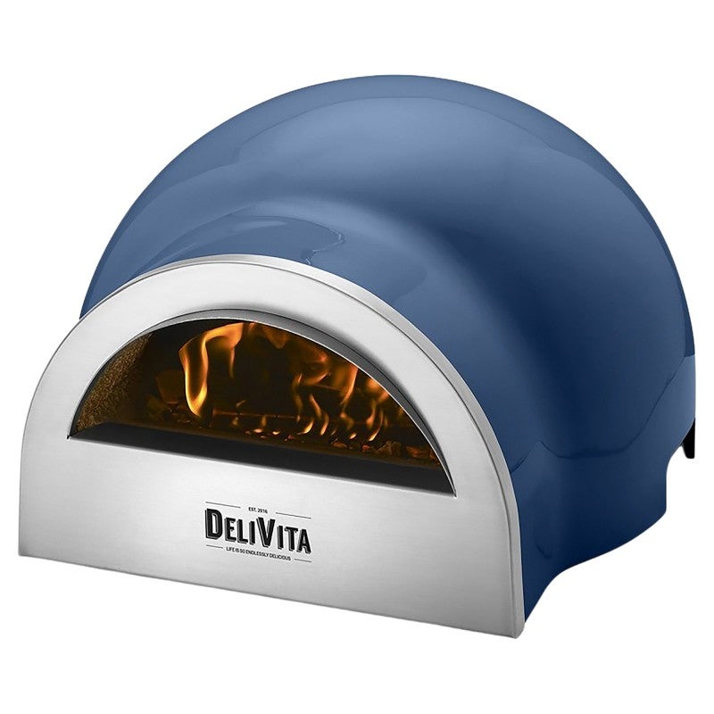 DeliVita Wood Fired Oven & Accessories Bundle, Platinum Jubilee Blue