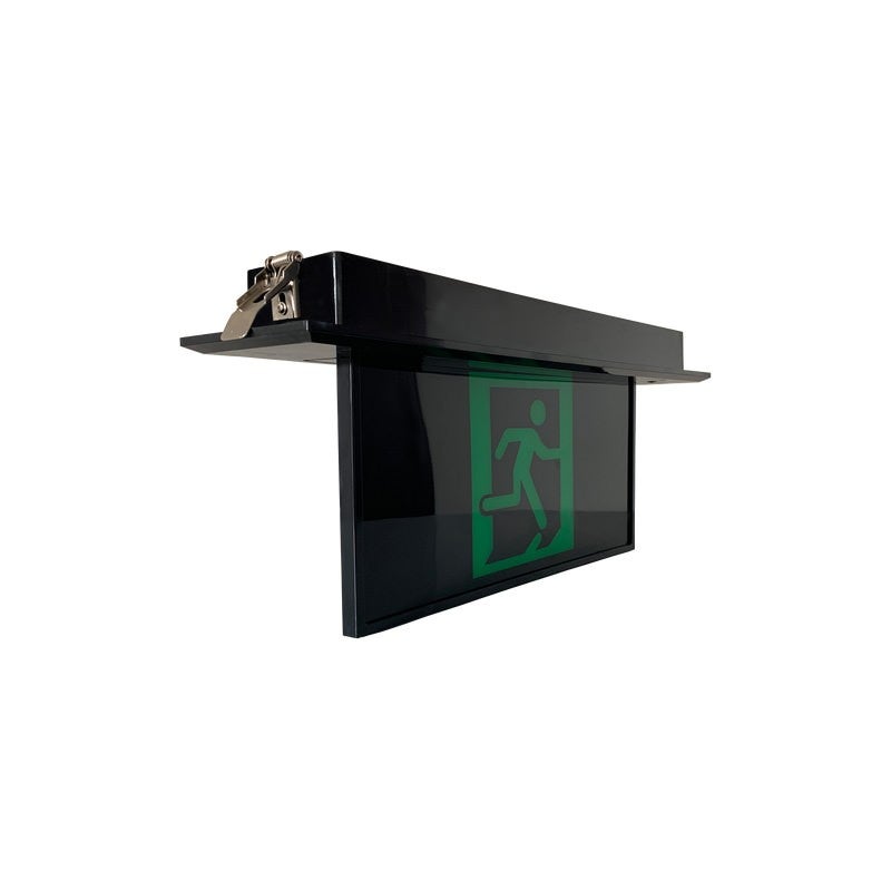 Jade Recessed LED Blade Emergency Exit Light, Black