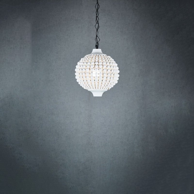 Kasbah Wooden Beaded Ball Pendant Light