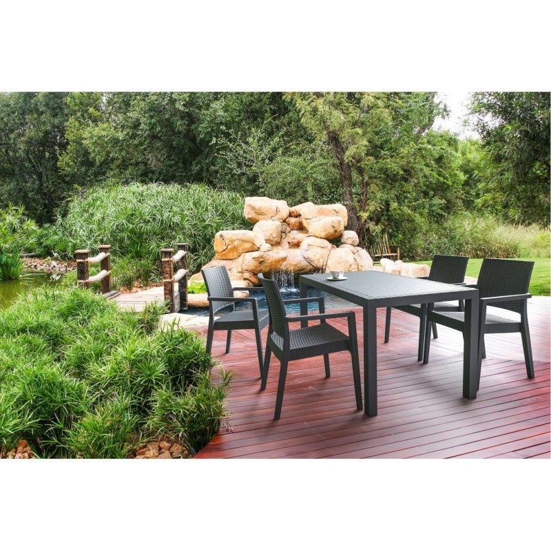 Siesta Orlando 5 Piece Commercial Grade Resin Rattan Outdoor Dining