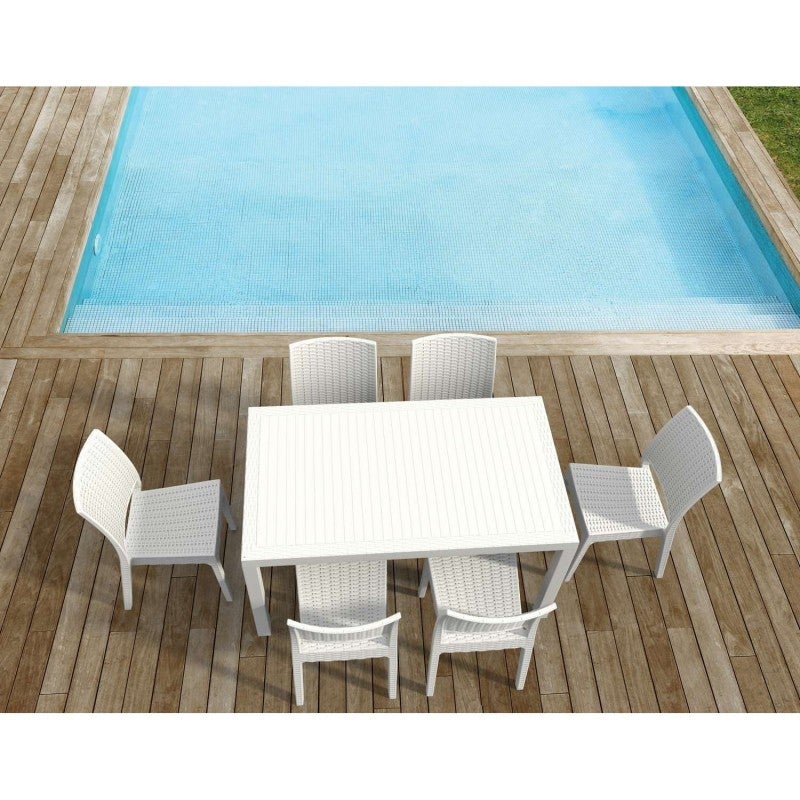 Siesta Orlando 7 Piece Commercial Grade Resin Rattan Outdoor Dining