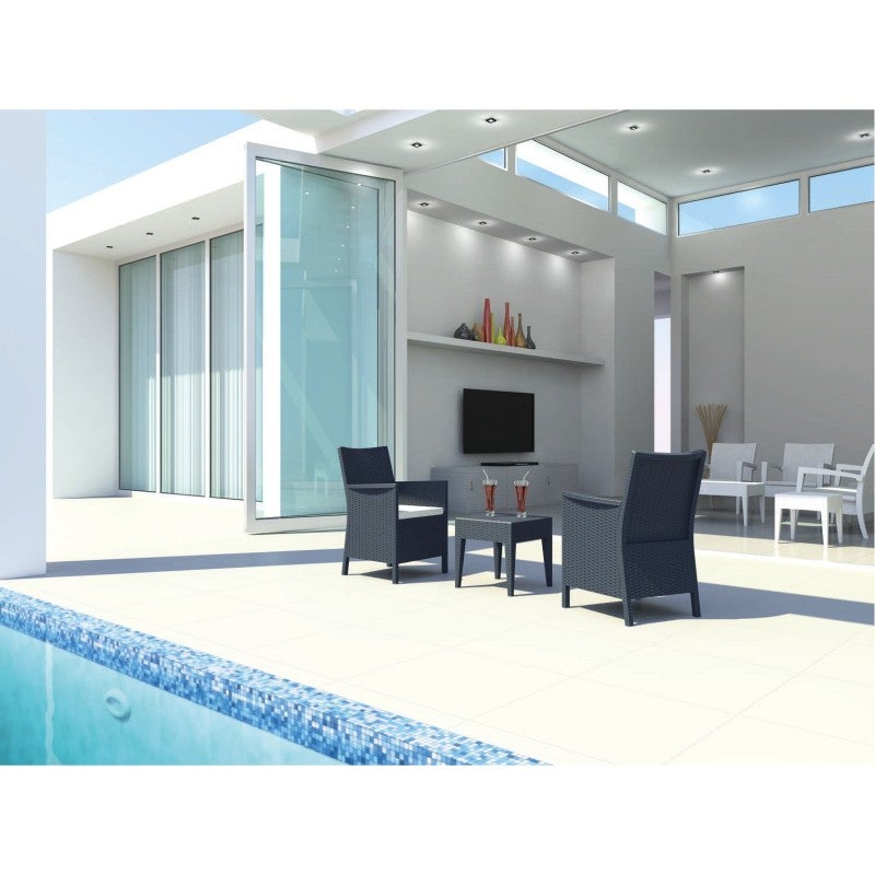 Siesta 3 Piece California Commercial Grade Resin Rattan Outdoor Tub