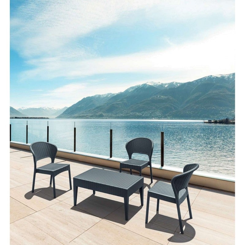 Siesta Daytona 4 Piece Commercial Grade Resin Rattan Outdoor Chair