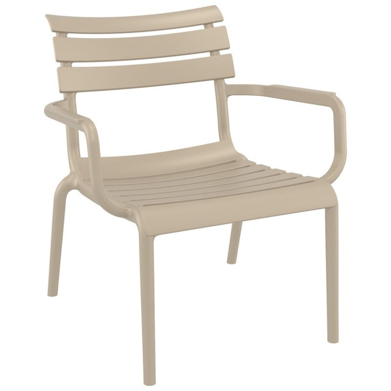 Siesta Paris Commercial Grade Indoor / Outdoor Lounge Armchair, Taupe