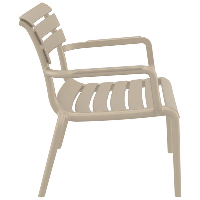 Siesta Paris Commercial Grade Indoor / Outdoor Lounge Armchair, Taupe