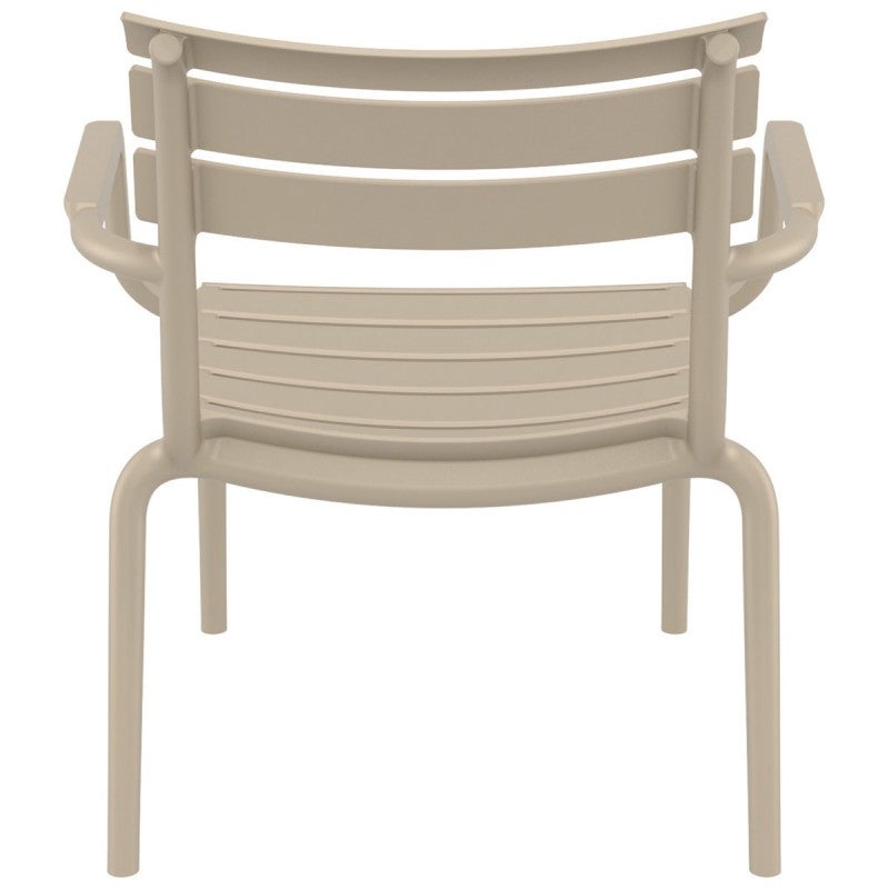 Siesta Paris Commercial Grade Indoor / Outdoor Lounge Armchair, Taupe