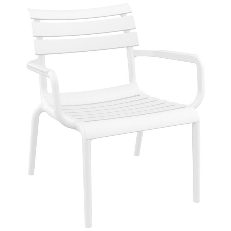 Siesta Paris Commercial Grade Indoor / Outdoor Lounge Armchair, White