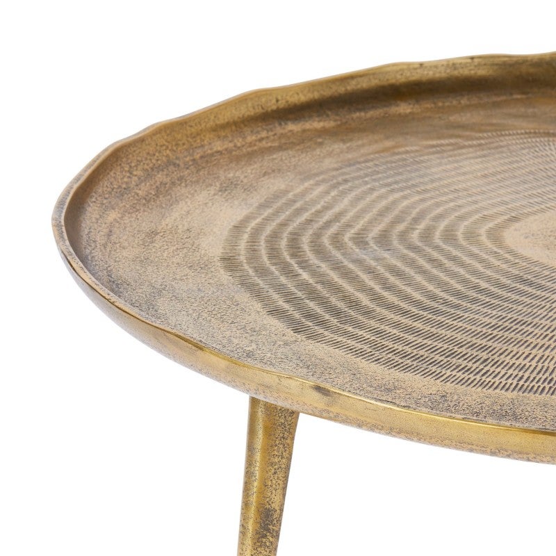 Tablita Metal Round Coffee Table, 75cm, Gold