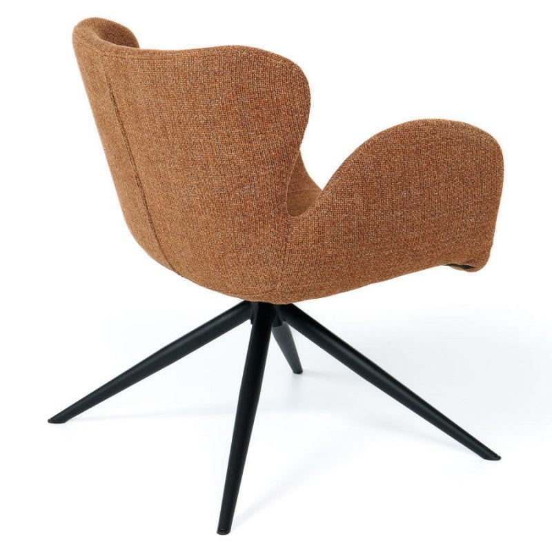 Frida Fabric Swivel Lounge Chair, Amber