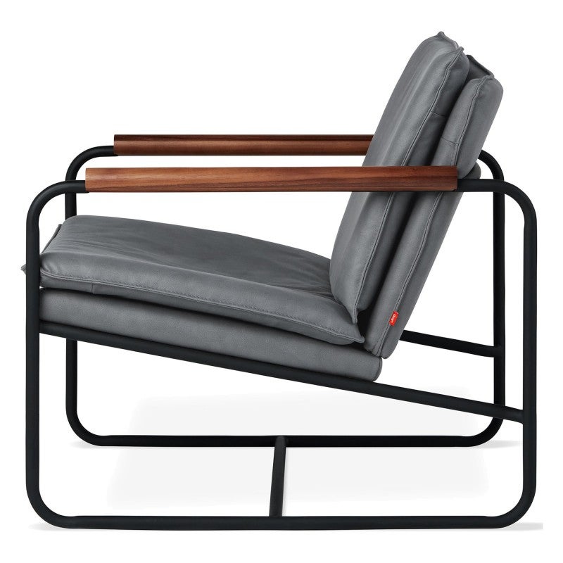 Kelso Fabric & Steel Accent Armchair, Lariat Aberdeen / Walnut