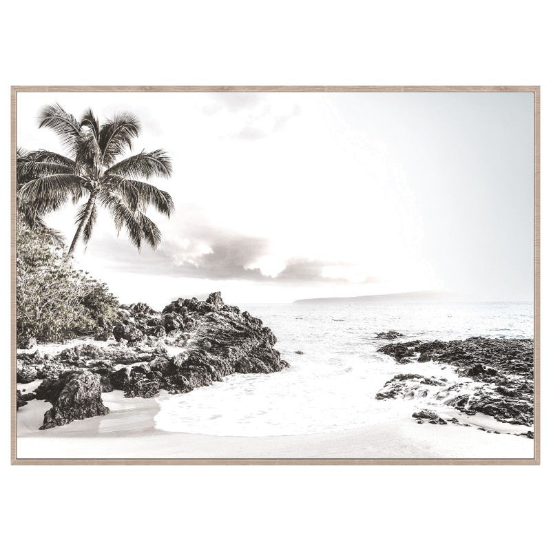 "Palm Beach Scene" Framed Canvas Wall Art Print, 140cm