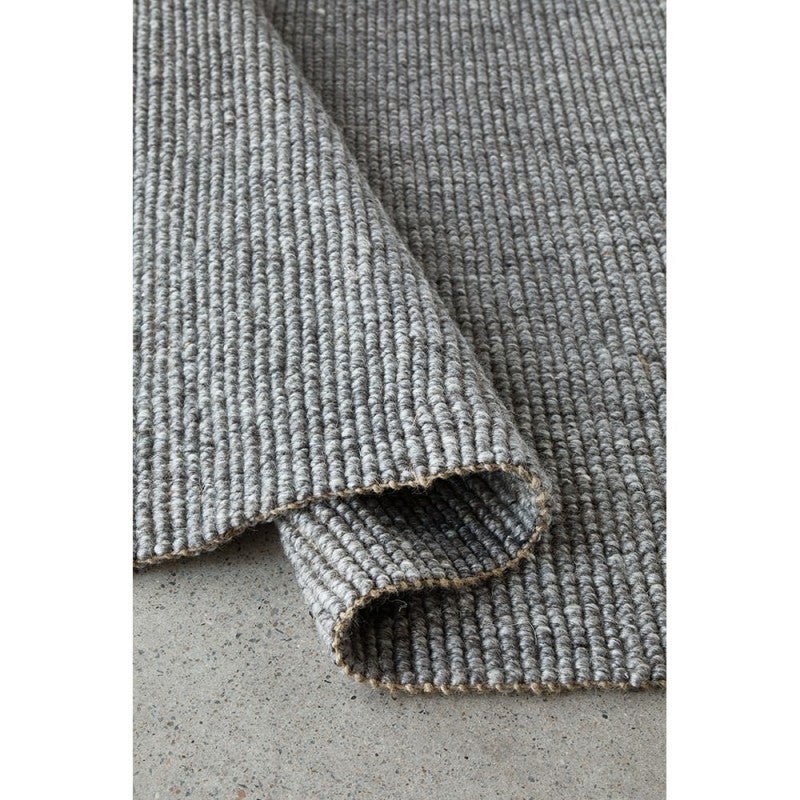 Harlow Ariel Hand Loomed Wool & Jute Rug, 280x190cm, Graphite