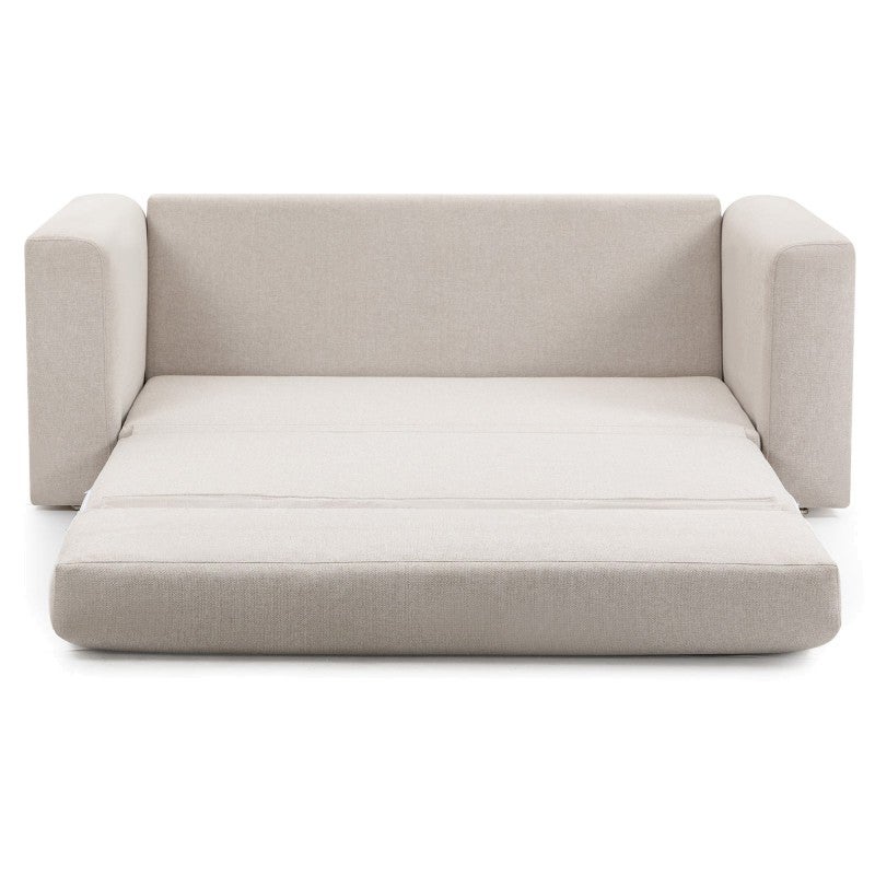 Moana Fabric Fold Out Sofa Bed, Queen, Beige