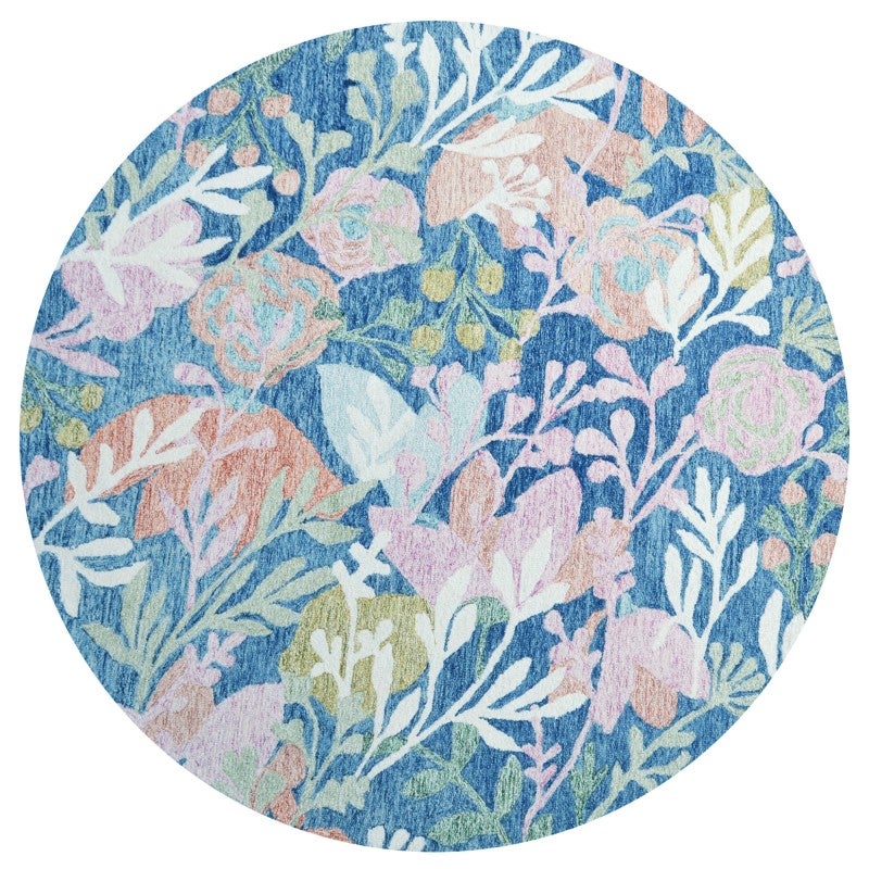 Rachel Rug Rochelle Floral Hand Tufted Wool Round Rug, 250cm