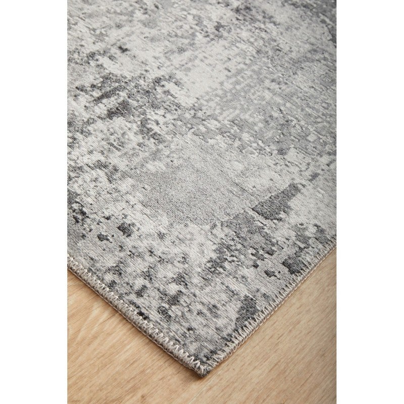 Illusions No.156 Modern Runner Rug, 300x80cm, Grey / Silver